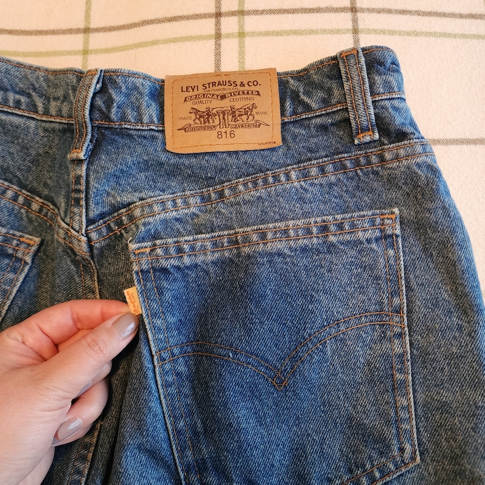 Levi's Women's Blue High-Rise Jeans Orange Tag 816